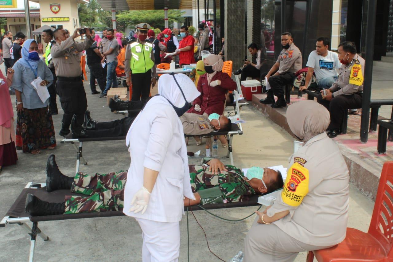 Dandim Agara Donorkan Darah Bantu Ketersediaan PMI Akibat Covid-19