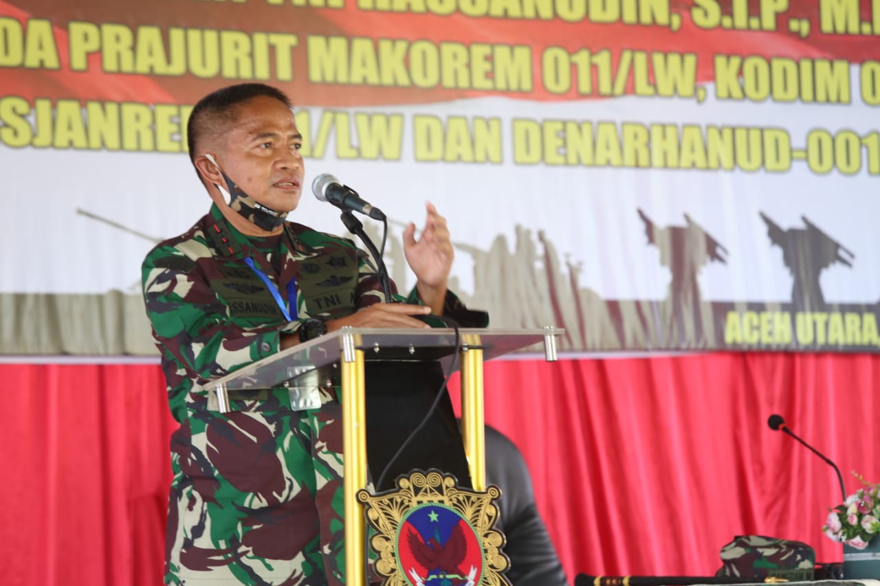 Pangdam IM Kunker ke Jajaran Korem 011/LW