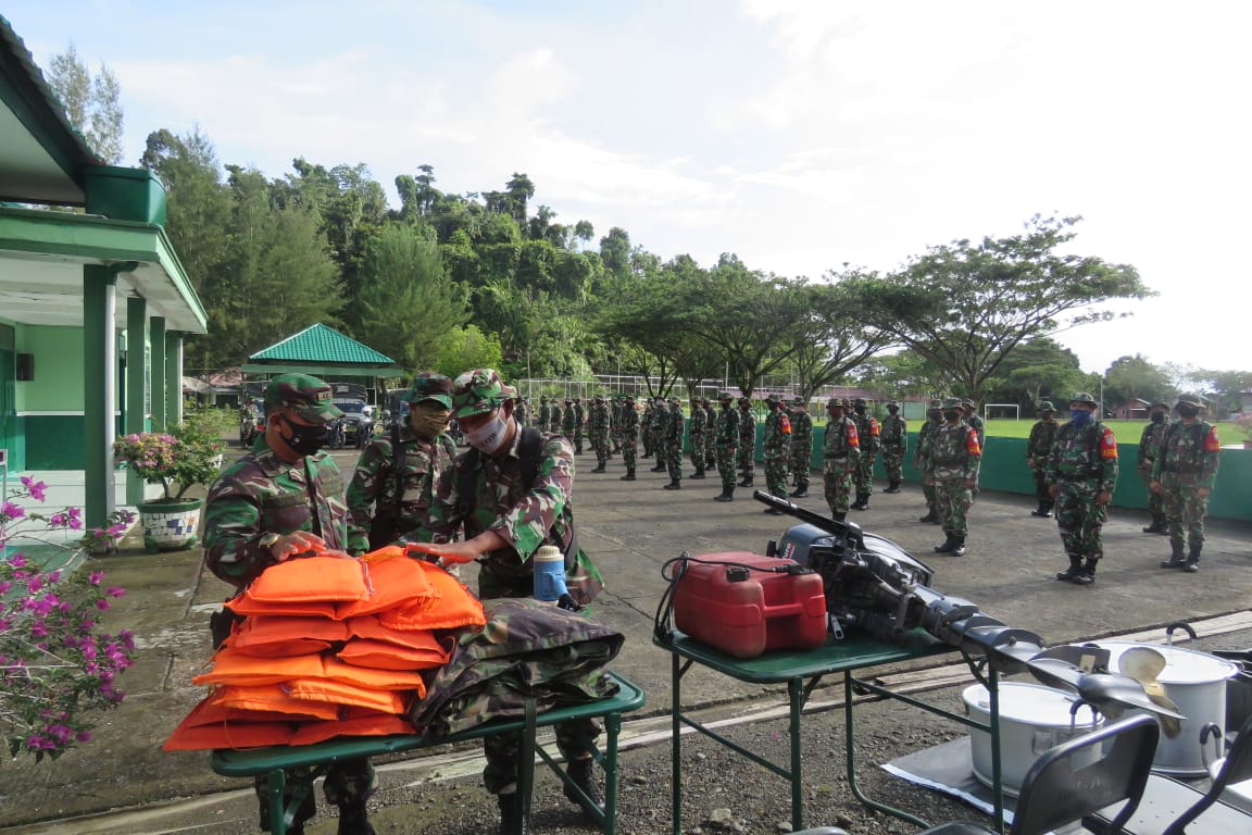 Kodim 0115/Simeulue Laksanakan Apel Kesiapsiagaan Antisipasi Bencana Alam Banjir Dan Longsor