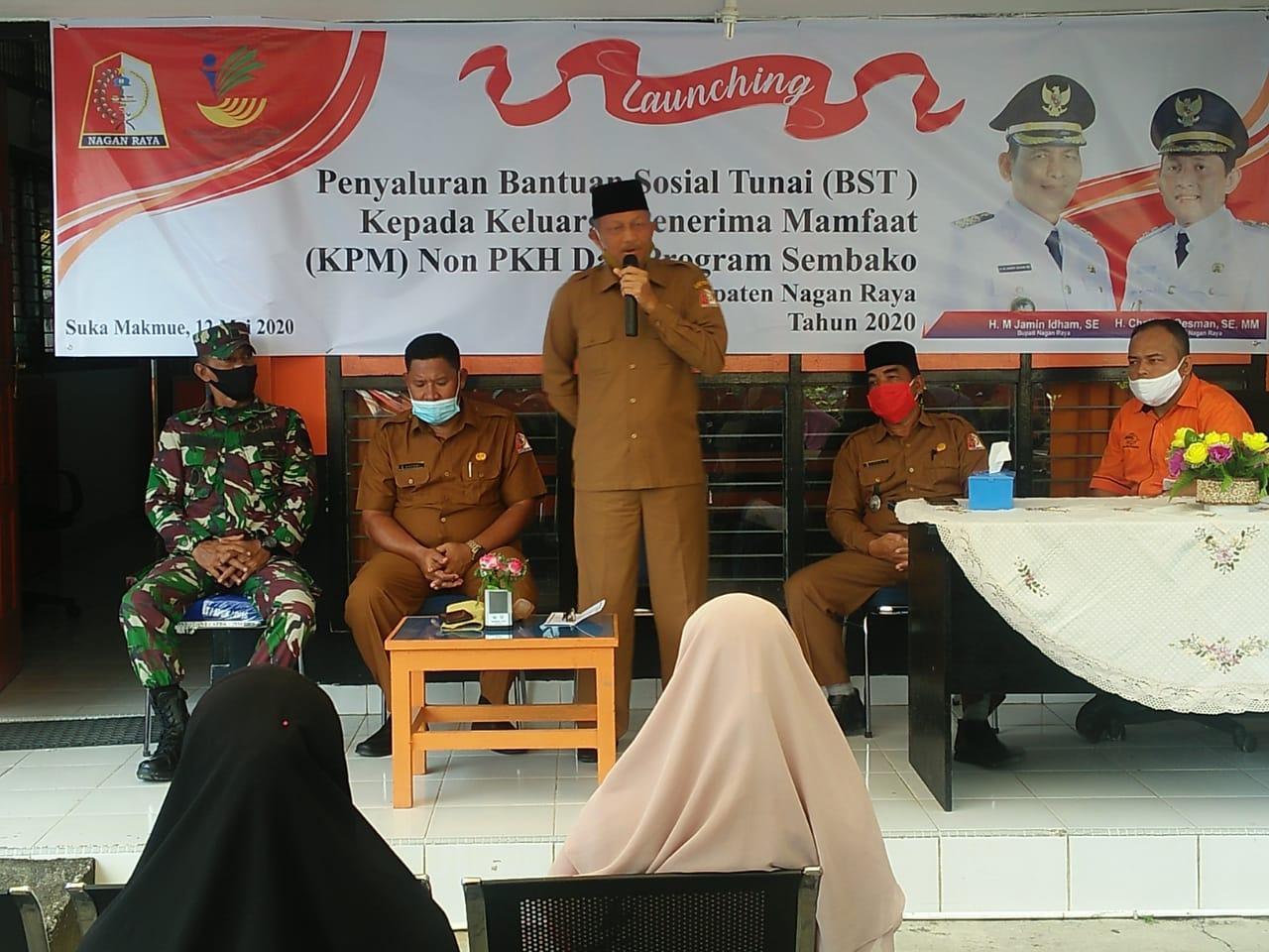 Danramil 08/Kuala Hadiri Launcing Penyaluran Bantuan Sosial Tunai