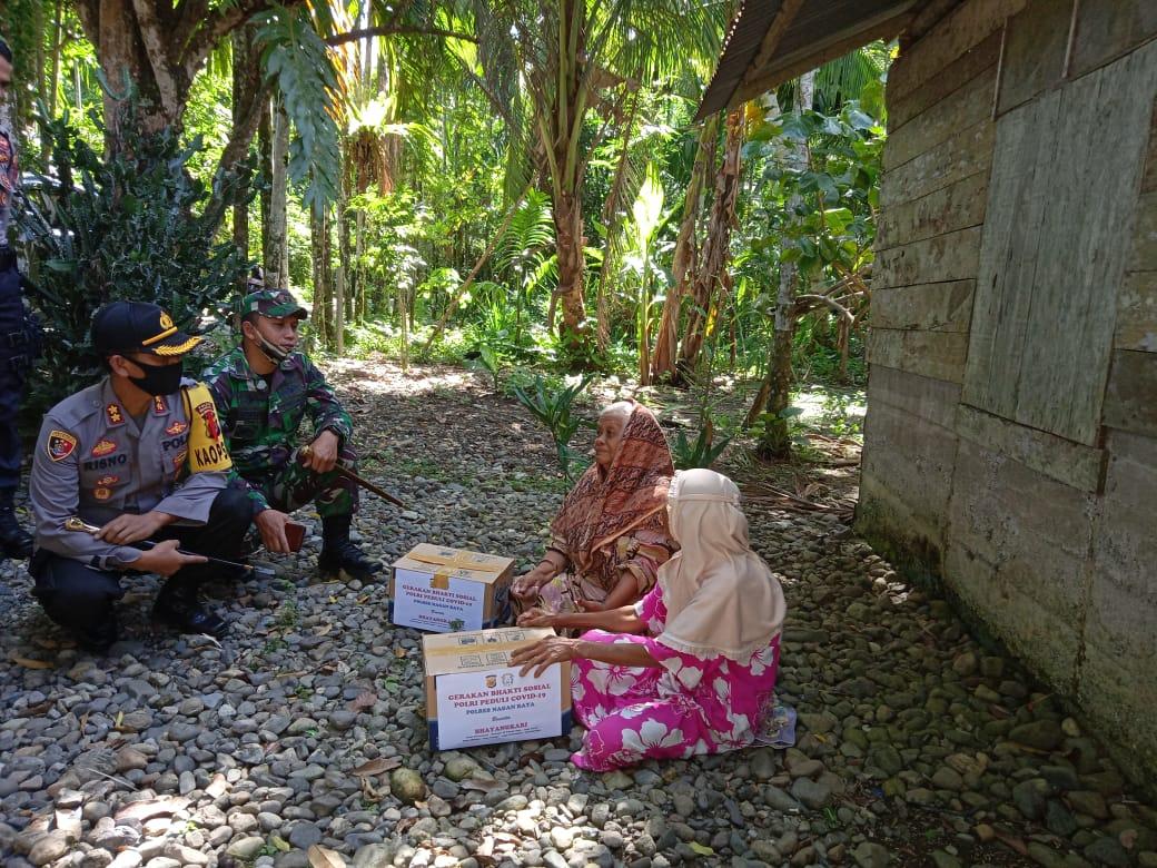 Dandim Dan Kapolres Nagan Raya Berikan Bantuan Sembako