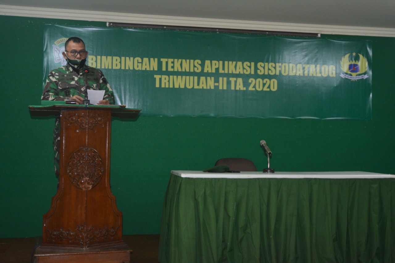 Infolahta Kodam IM Melaksanakan Kegiatan Bimbingan Teknis Aplikasi Sisfodatalog Triwulan-Ii Ta 2020