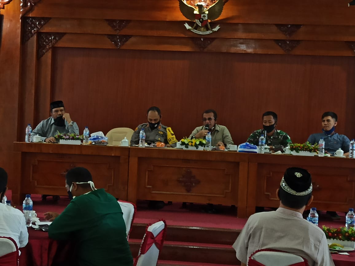 Dandim 0103/Aut Melaksanakan Rapat Koordinasi Dengan Unsur Forkopimda