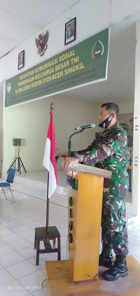 Dandim Aceh Singkil Adakan Komsos Pembinaan Keluarga Besar TNI