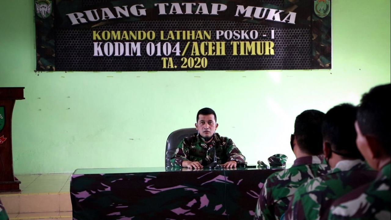 Jelang Pelaksanaan Latihan Posko-I, Kodim 0104/Atim Gelar Briefing Pelaku