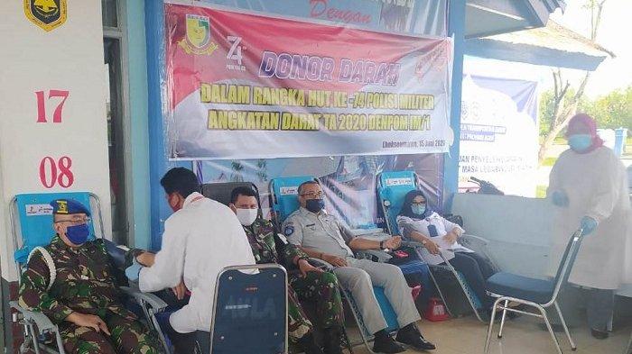 Gelar Donor Darah, Denpom IM/1 Lhokseumawe Kumpulkan Darah 40 Kantong