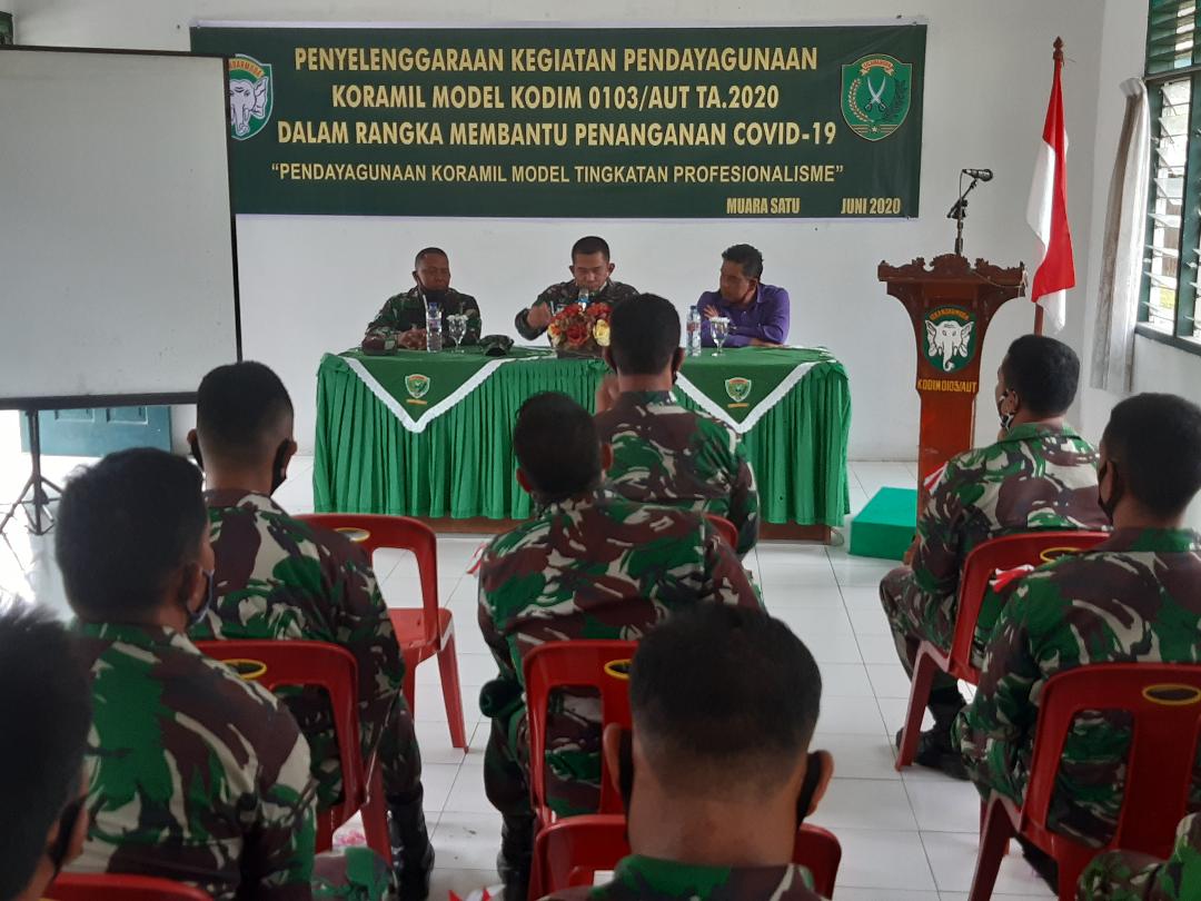 Kunjungi Kodim 0103/Aut Tim Wasev Sterdam IM Berikan Pembekalan kepada Peserta Koramil Model