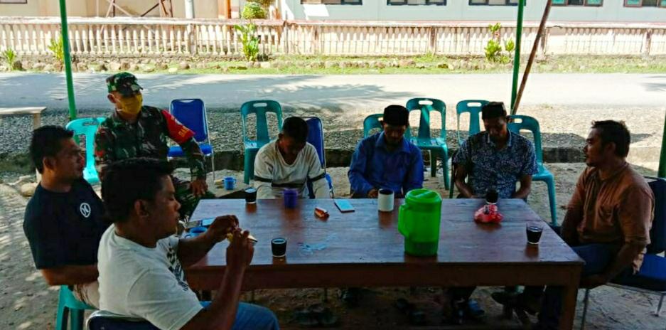 Cegah dan Antisipasi Karhutla di Wilayah Binaan, Koptu Safwandi Komsos Dengan Warga Seneubok Pusaka