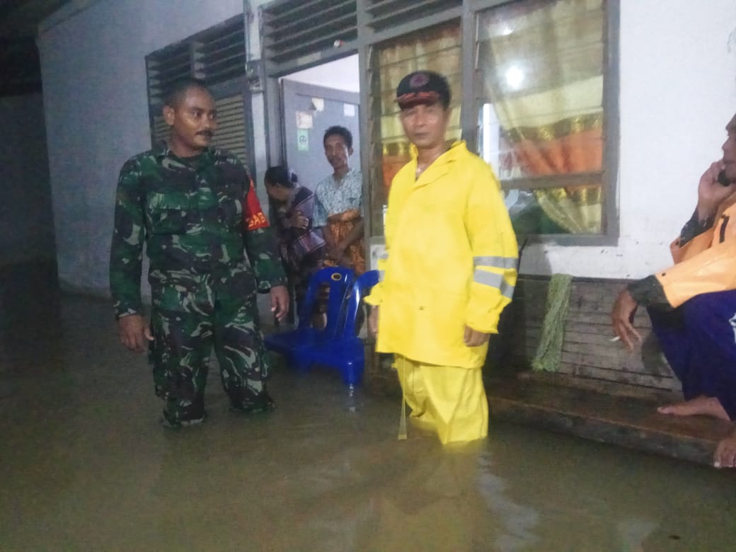 Jajaran Kodim 0116/Nagan Raya, Siaga Tanggap Banjir Di Wilayah Binaannya