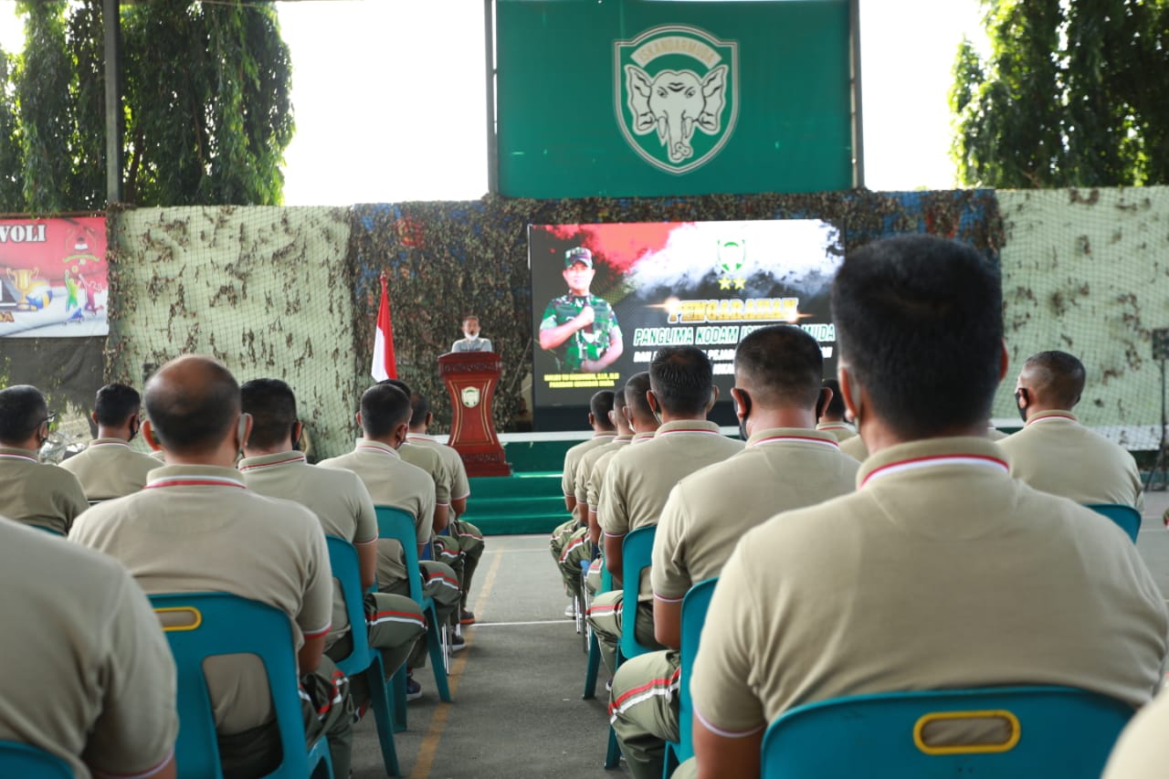 Pengarahan Pangdam IM Kepada Personel Balak Kodam IM