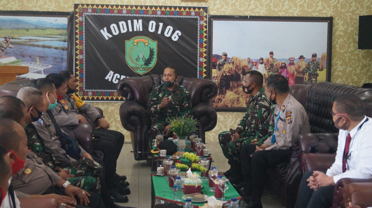 Dandim 0106/Ateng-Bm Sambut Kedatangan Kapolres Aceh Tengah
