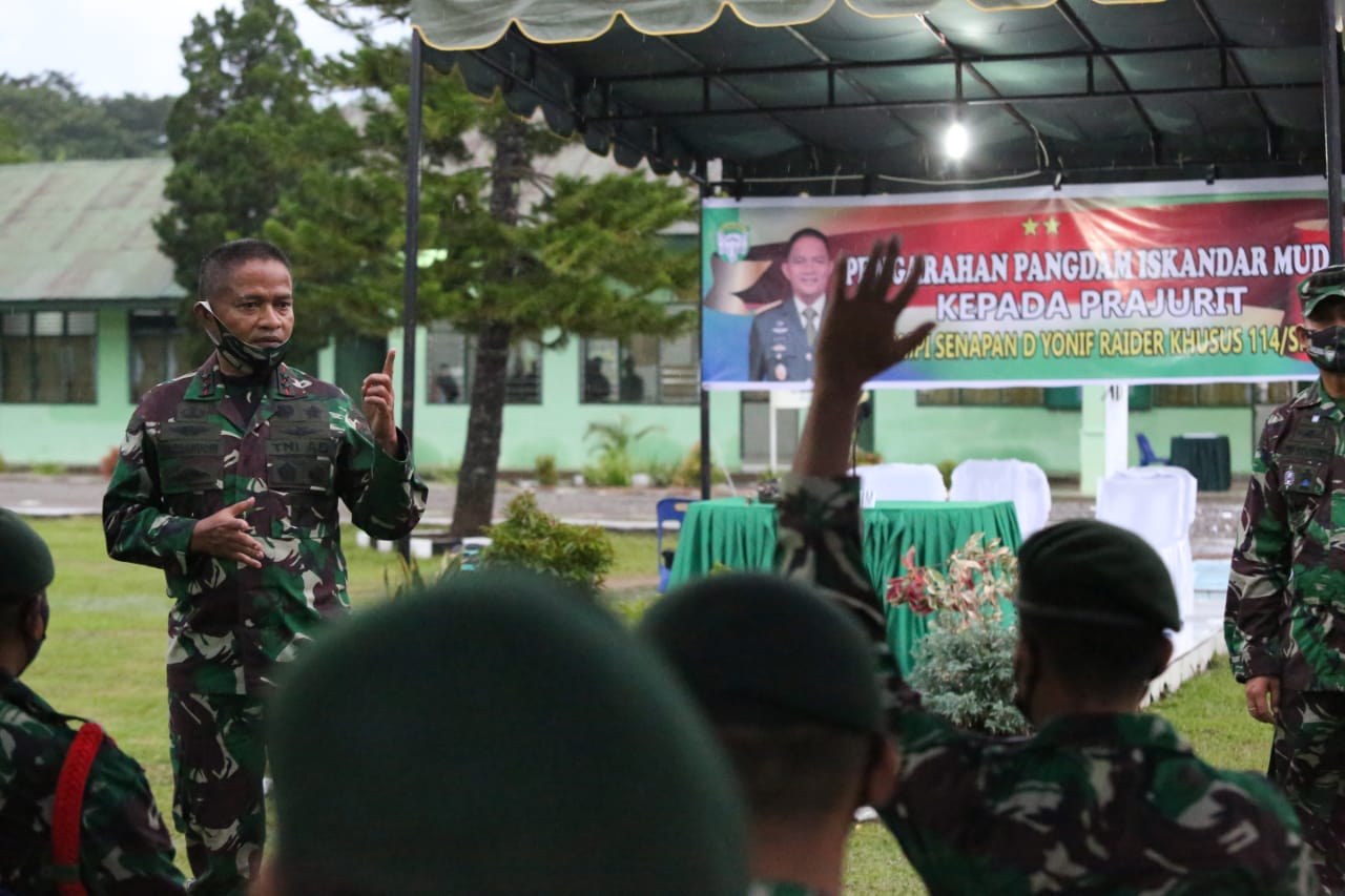 Pangdam IM Kunjungi Kipan D Yonif R 114/SM