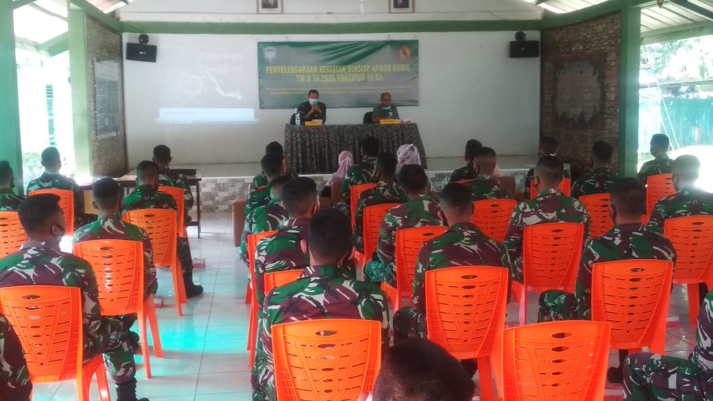 Satuan Yonzipur 16/Da Gelar Kegiatan Penyelenggaraan Pembinaan Kesiapan Aparat Non Komando Kewilayahan TW II TA 2020