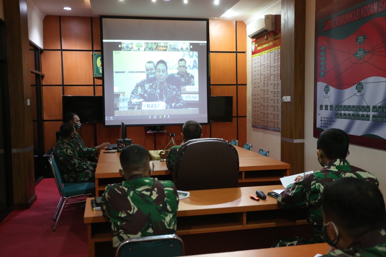 Kasad Vicon Dengan Para Pangdam Menyambut Peringatan HUT ke 75 Republik Indonesia