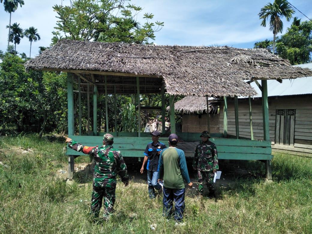 Para Danramil Jajaran Kodim 0103/Aut Koordinator Materi Kegiatan Cek Lokasi Serbuan Teritorial