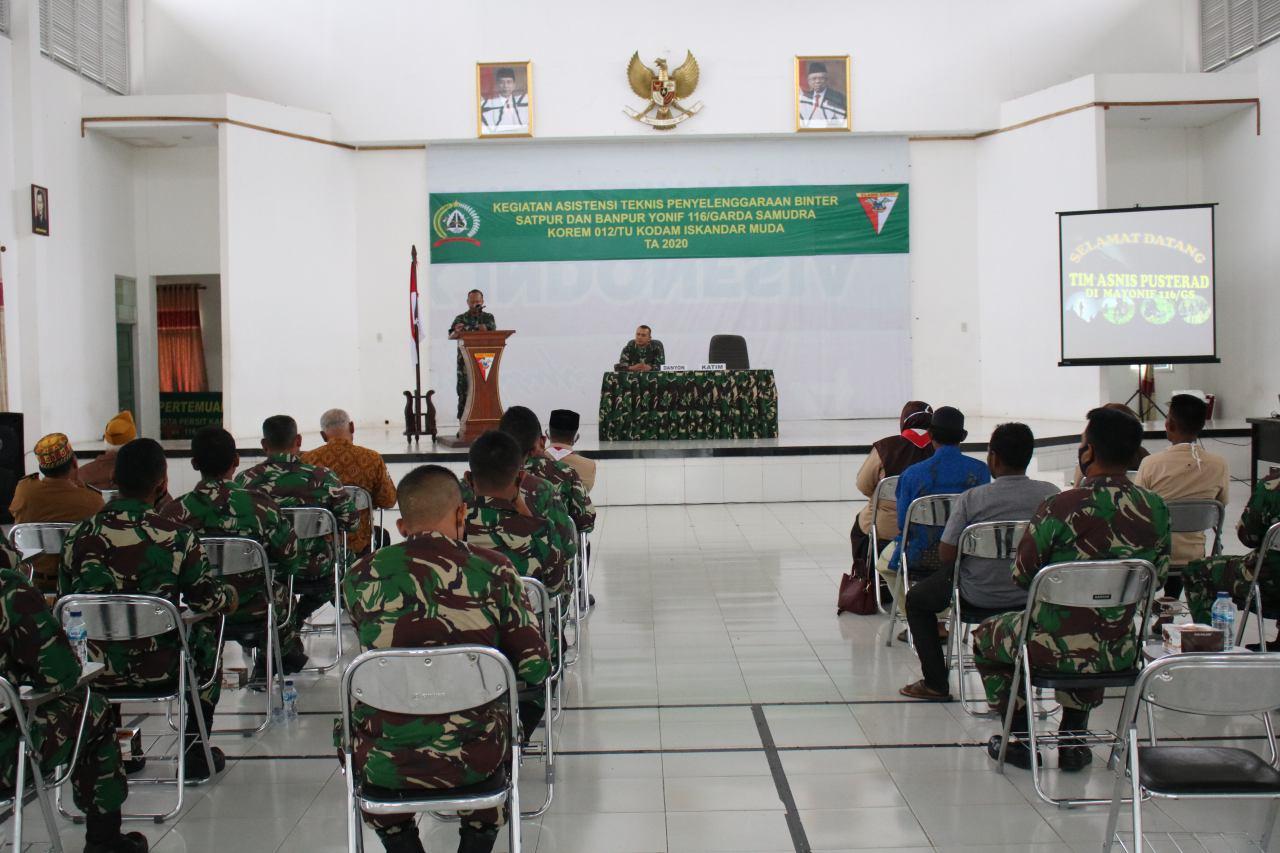 Prajurit Yonif 116/GS Menerima Pembekalan Asnis Binter Satpur dari Pusterad