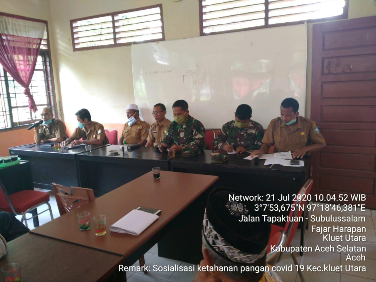 Pasiter Kodim Aceh Selatan Hadiri Kegiatan Penyuluhan Gerakan Hanpangan di Kecamatan Kluet Utara