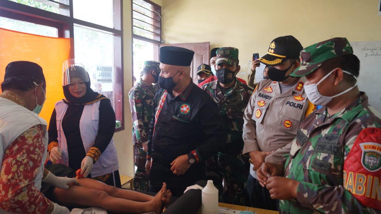 Kodim 0106/Ateng Gelar Bakti Sosal TNI Manunggal KB Kesehatan (TMKK) Semester II TA 2020