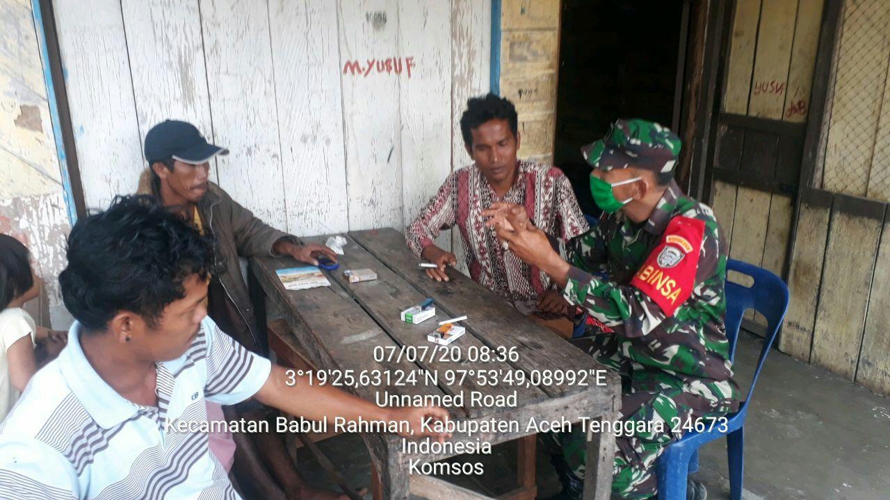 Babinsa Agara; Jangan Bakar Lahan Yang Mengakibatkan Penyakit Hispa