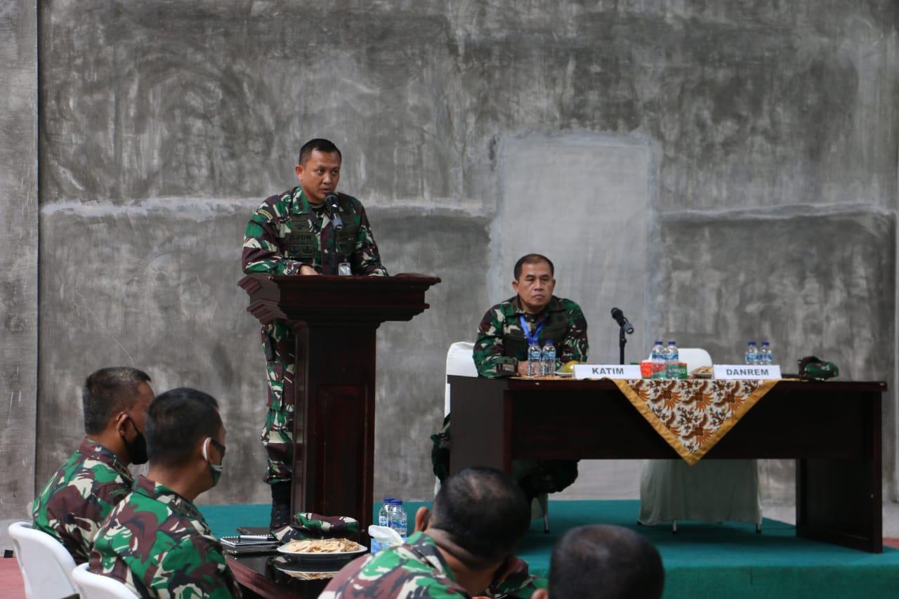 Korem 012/Teuku Umar Terima Tim Wasrik Current Audit Itjenad Tahun 2020