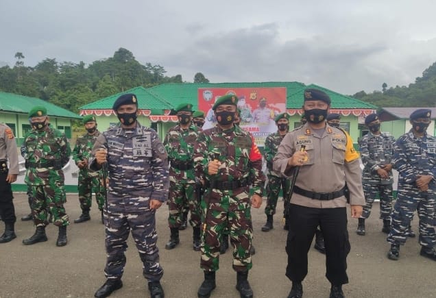 Apel Bersama Kodim 0115, TNI AL dan Polres Simeulue Sinergitas TNI-Polri Tak Boleh Kendor