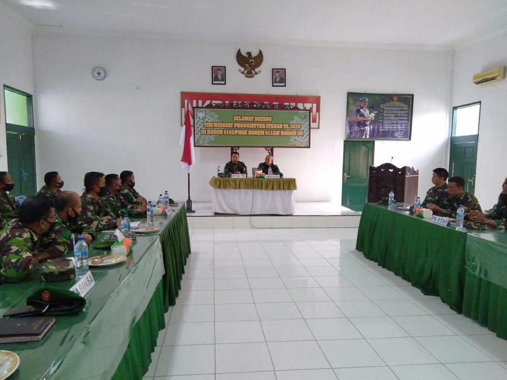 Tim Wasgiat Spaban 1 Ren Sterad Kunjungi Kodim 0102/Pidie