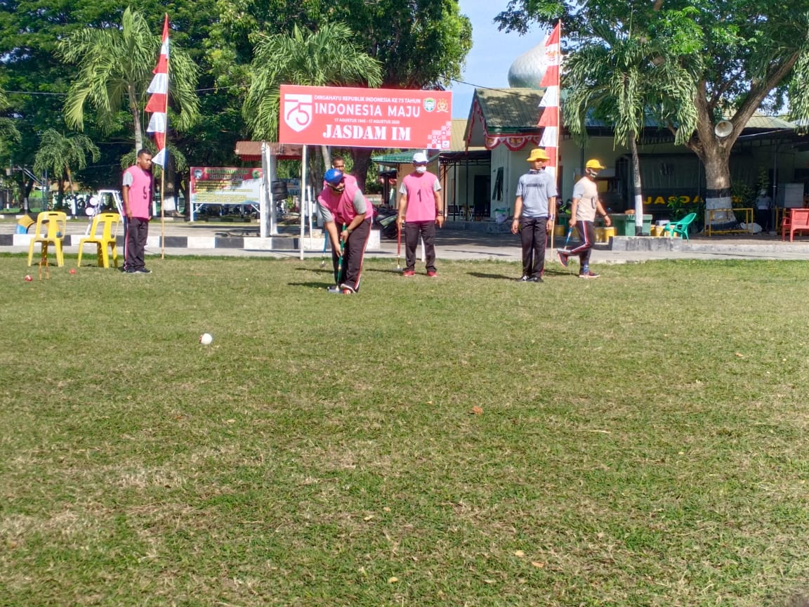 Meriahkan HUT RI ke 75, Jasdam IM Adakan Pertandingan Gateball