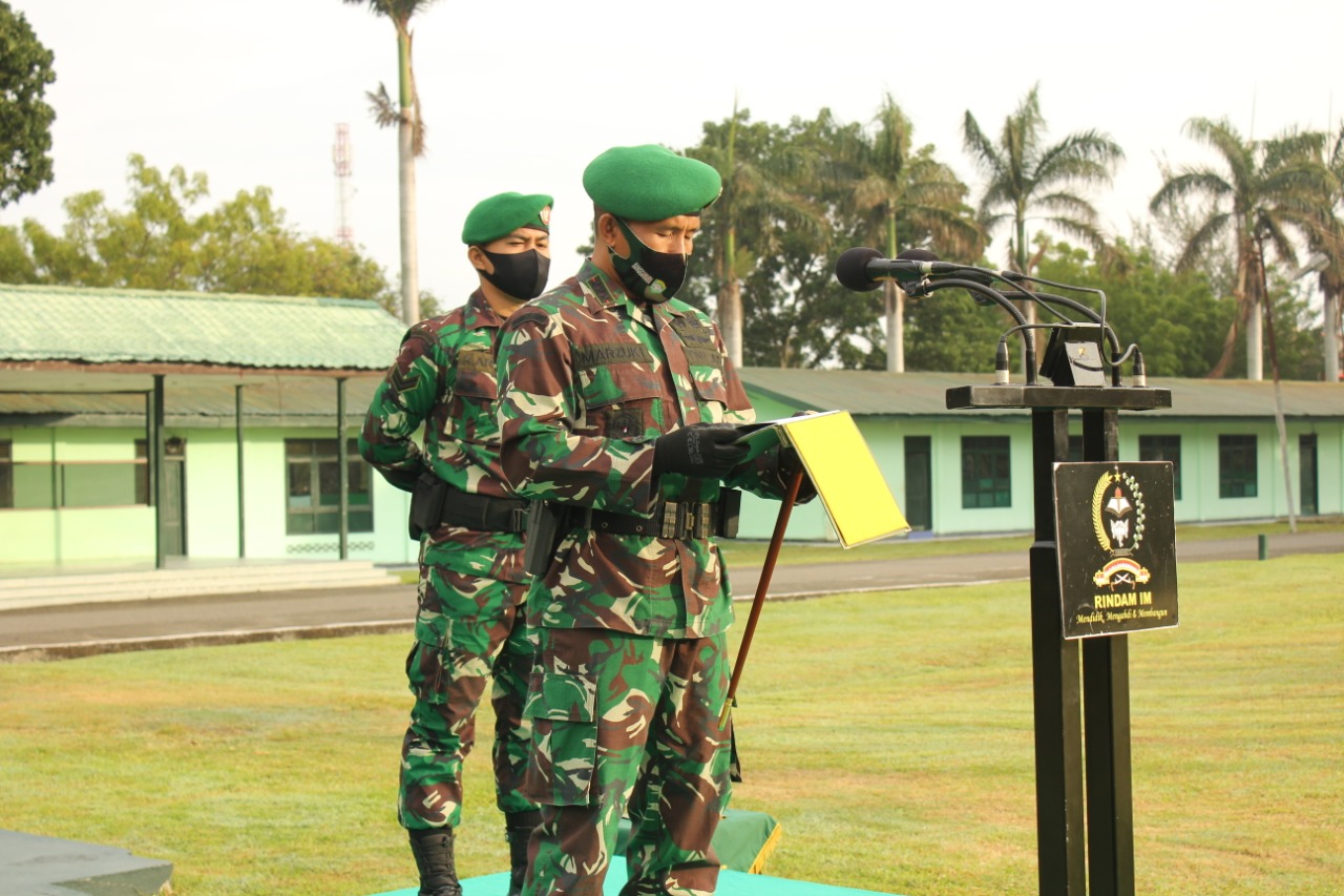 Danrindam IM Resmi Tutup Pendidikan Prabinsa Abit Dikjurta TNI AD Gelombang II TA 2019 (Ov)