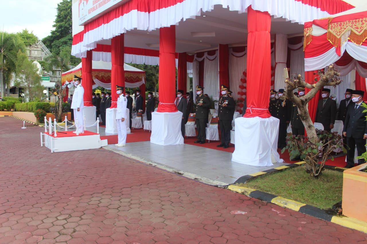 Berlangsung Sederhana dan Penuh Hikmat, Dandim Aceh Selatan Hadiri Peringatan HUT RI ke-75 Tahun 2020