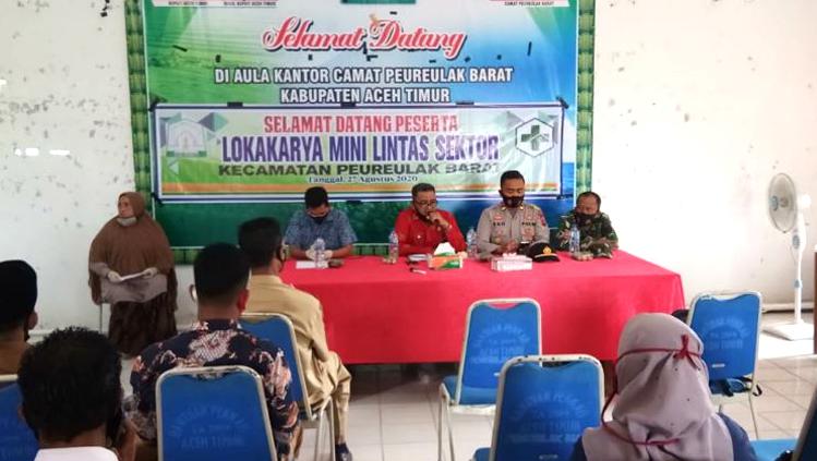 Danramil 15/ Peureulak Barat Ikut Kegiatan Lokakarya Mini (Lokmin Lintas) Sektoral