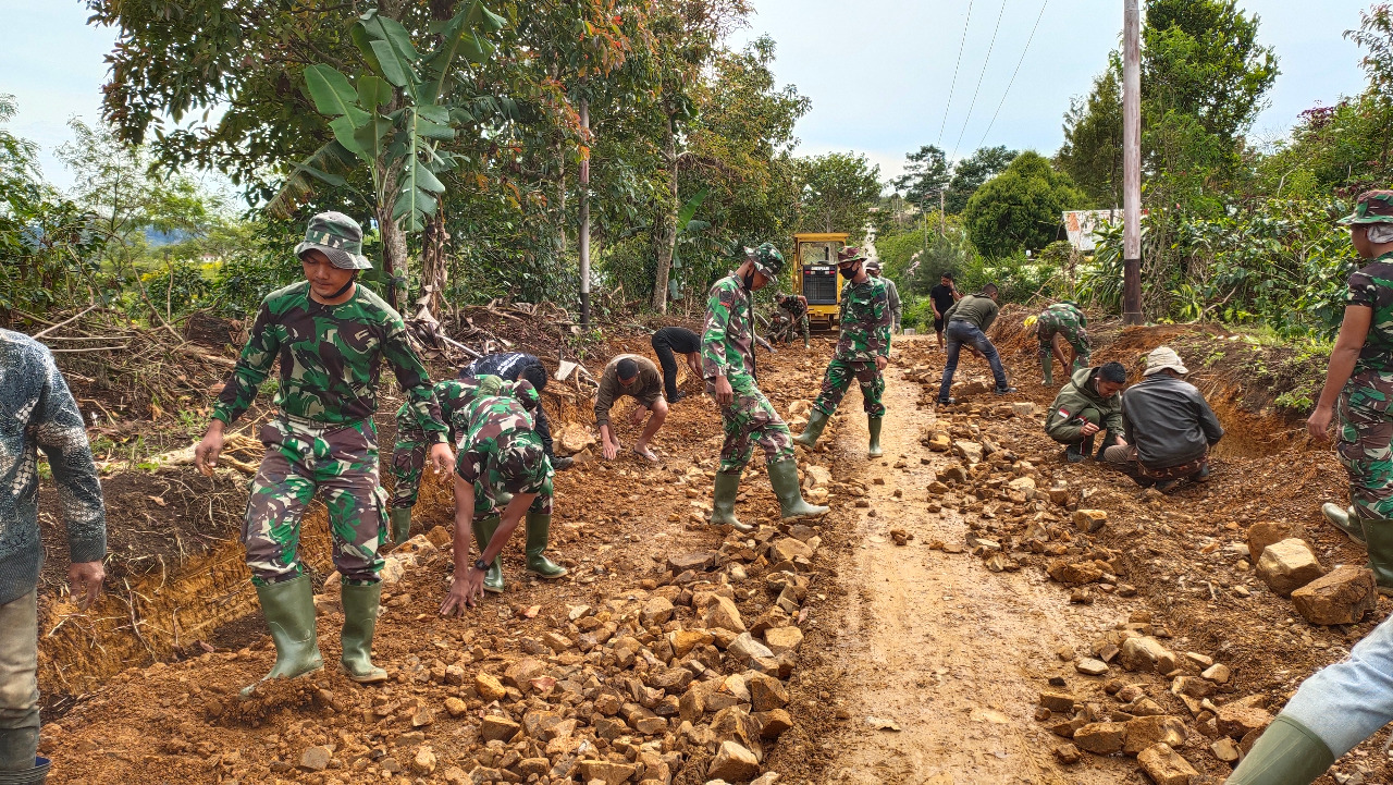 Pelaksanaan TMMD ke 109 Kodim 0106/Aceh Tengah. Maksimalkan Penyelesaian Sasaran Fisik