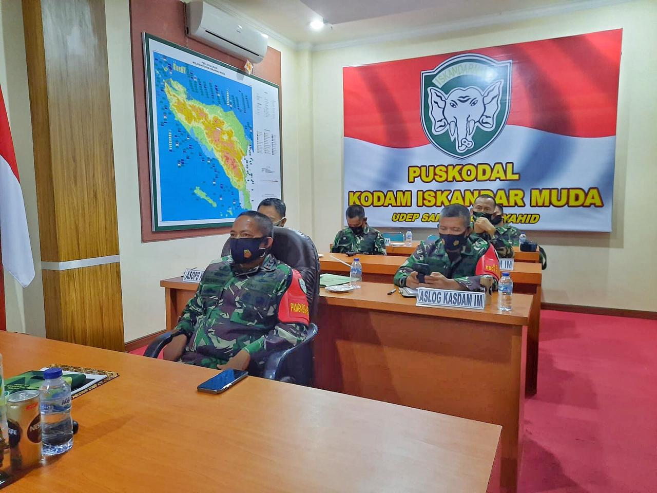 Bahas Penanggulangan Covid-19 Bersama BNPB, Pangdam IM Sampaikan Ini