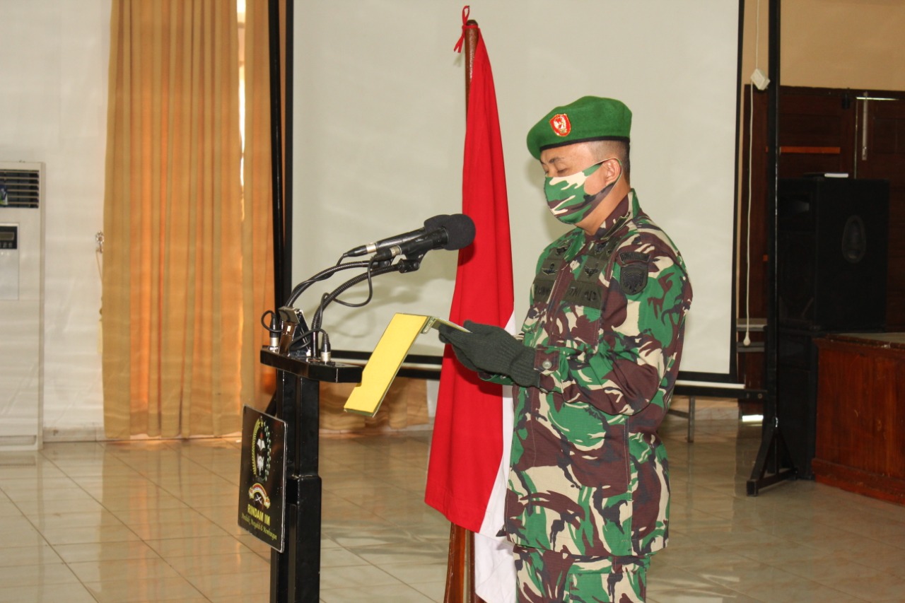 Wadanrindam IM Tutup Pendidikan Bintara Pelatih Muda dan Bintara Perawatan Kesehatan Lapangan TA 2020