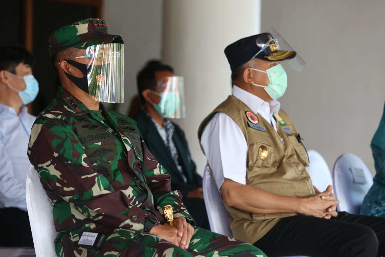 Kampanye GEMA, Pangdam IM Hadiri Pelepasan Pasukan Gebrak Masker Aceh