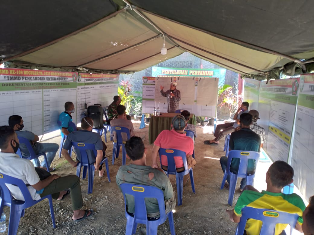 Satgas TMMD 109 Kodim 0102/Pidie Berikan Sosialisasi Pertanian