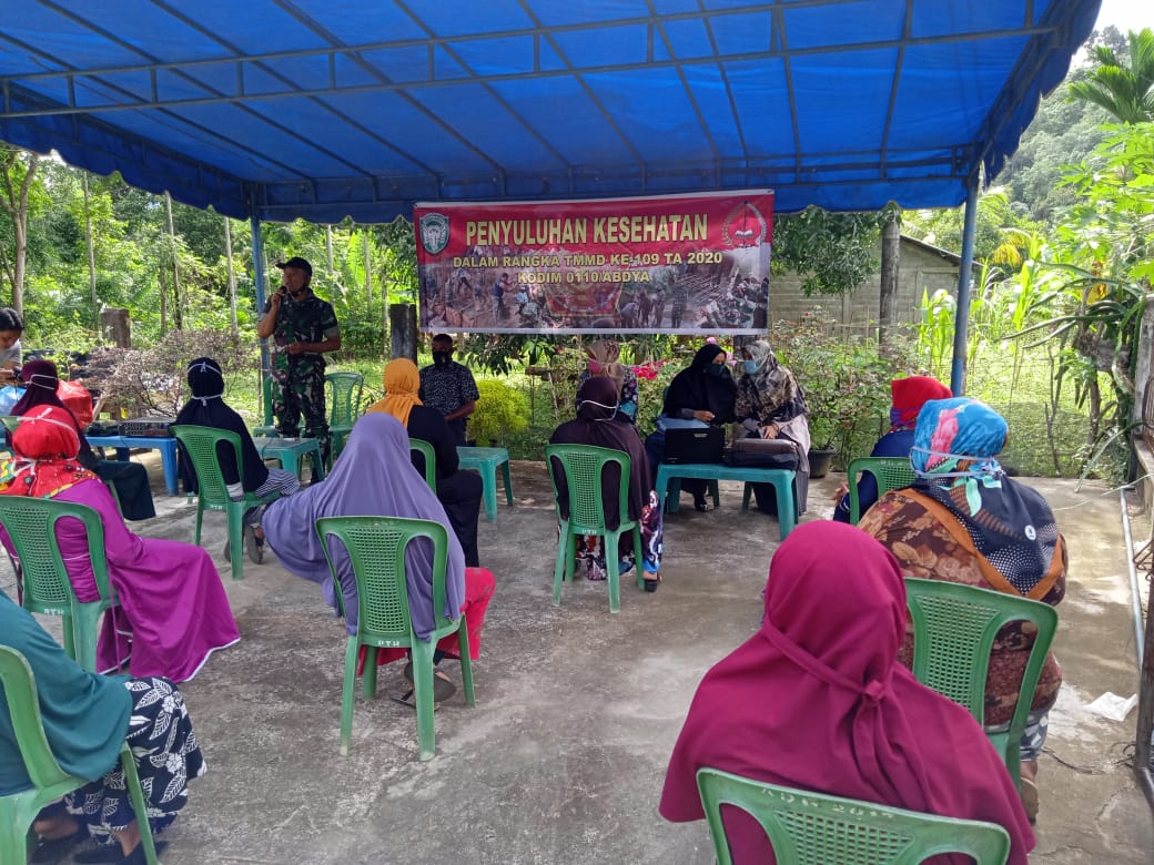 Satgas TMMD ke-109 Kodim 0110/Abdya Gelar Penyuluhan Kesehatan
