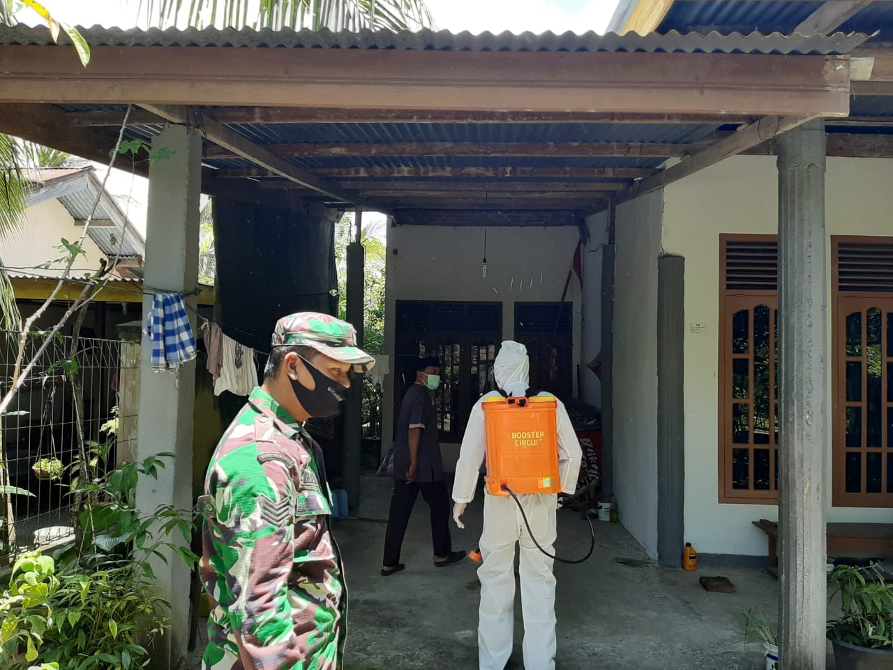 Koramil 17/Jantho Berjibaku Tangani Penyebaran Covid-19