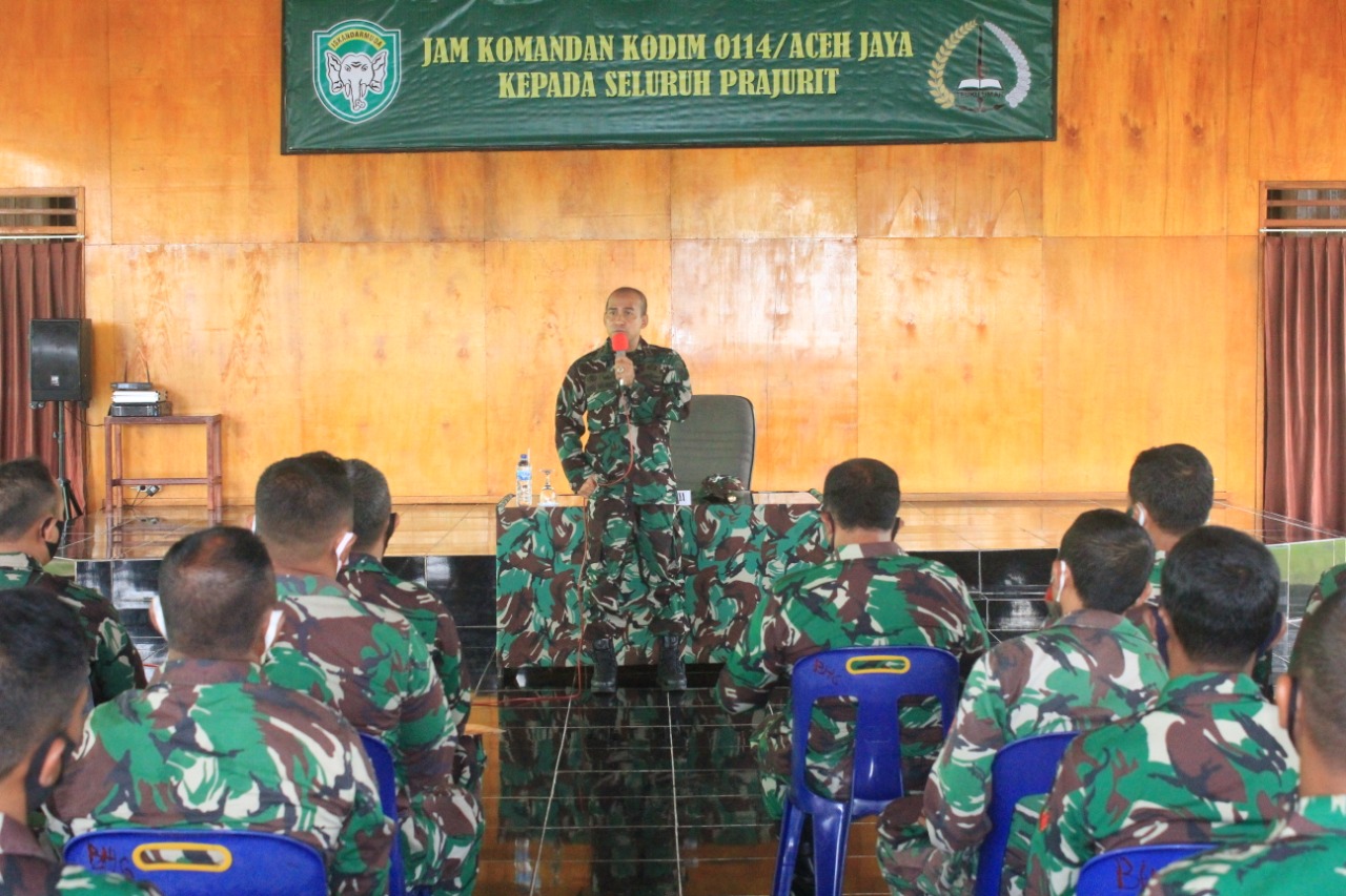 Dandim Aceh Jaya Ingatkan Prajurit Tidak Lakukan Jiwa Korsa yang Salah