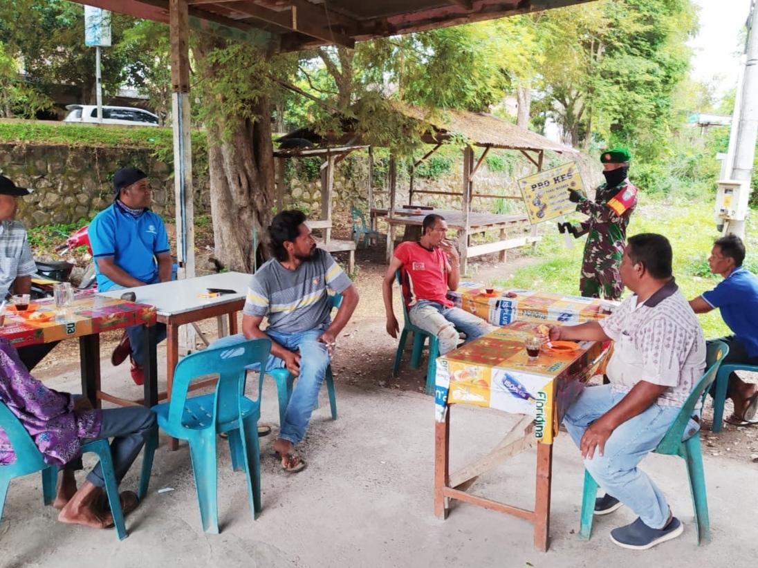 Himbauan Prokes dari Babinsa Koramil 21/Blang Bintang