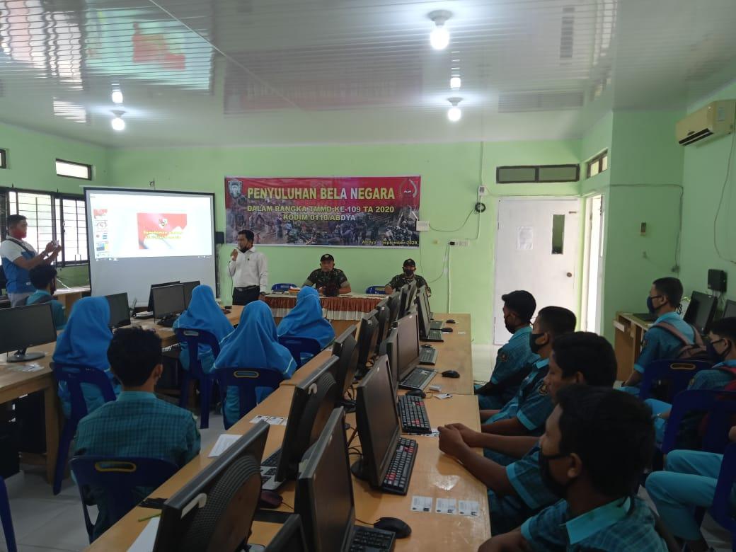 Satgas Tmmd Ke-109 Kodim 0110/Abdya Gelar Penyuluha Bela Negara