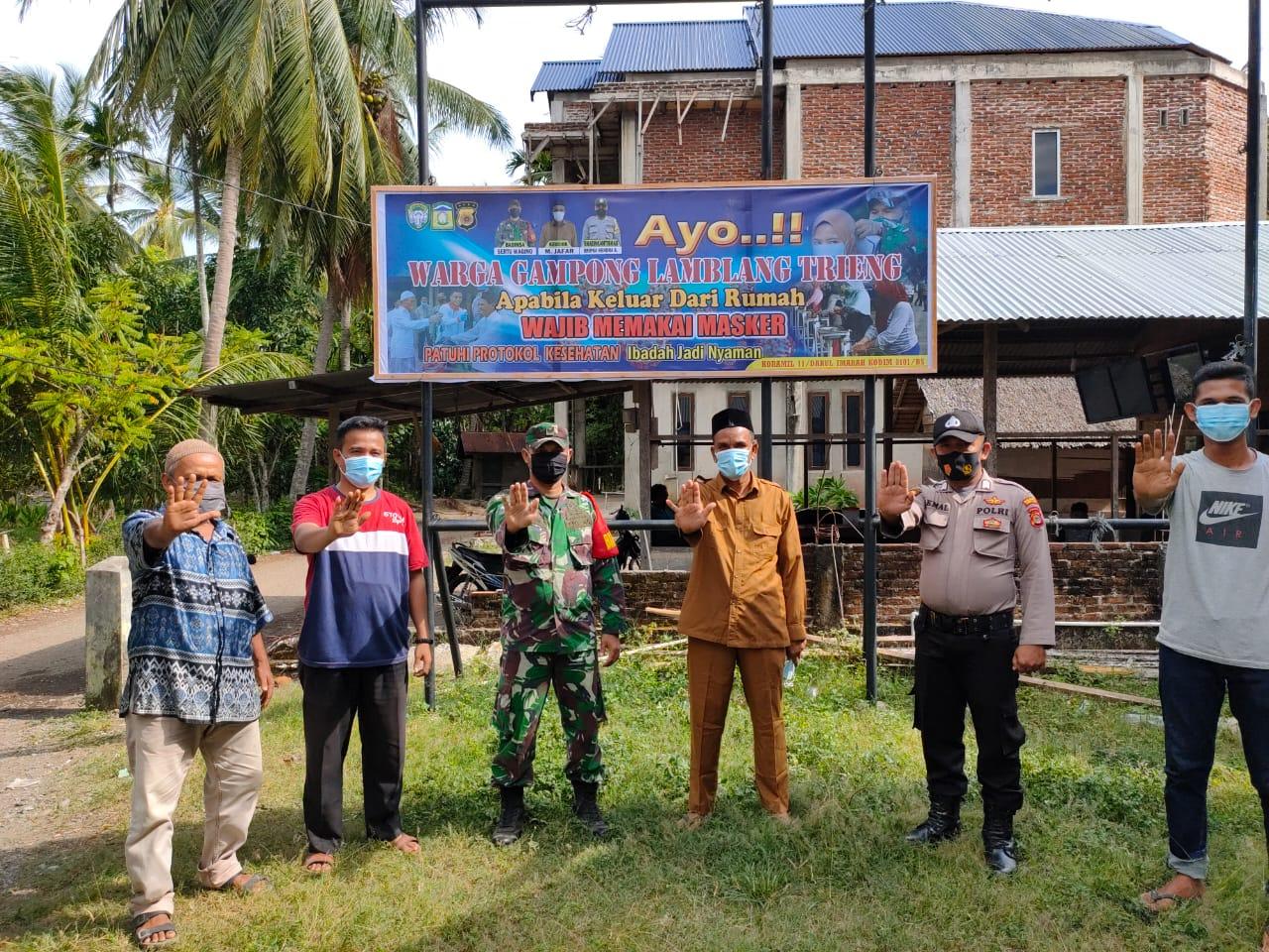 Sinergitas Babinsa Koramil 11/Darul Imarah Memutus Mata Rantai Covid-19