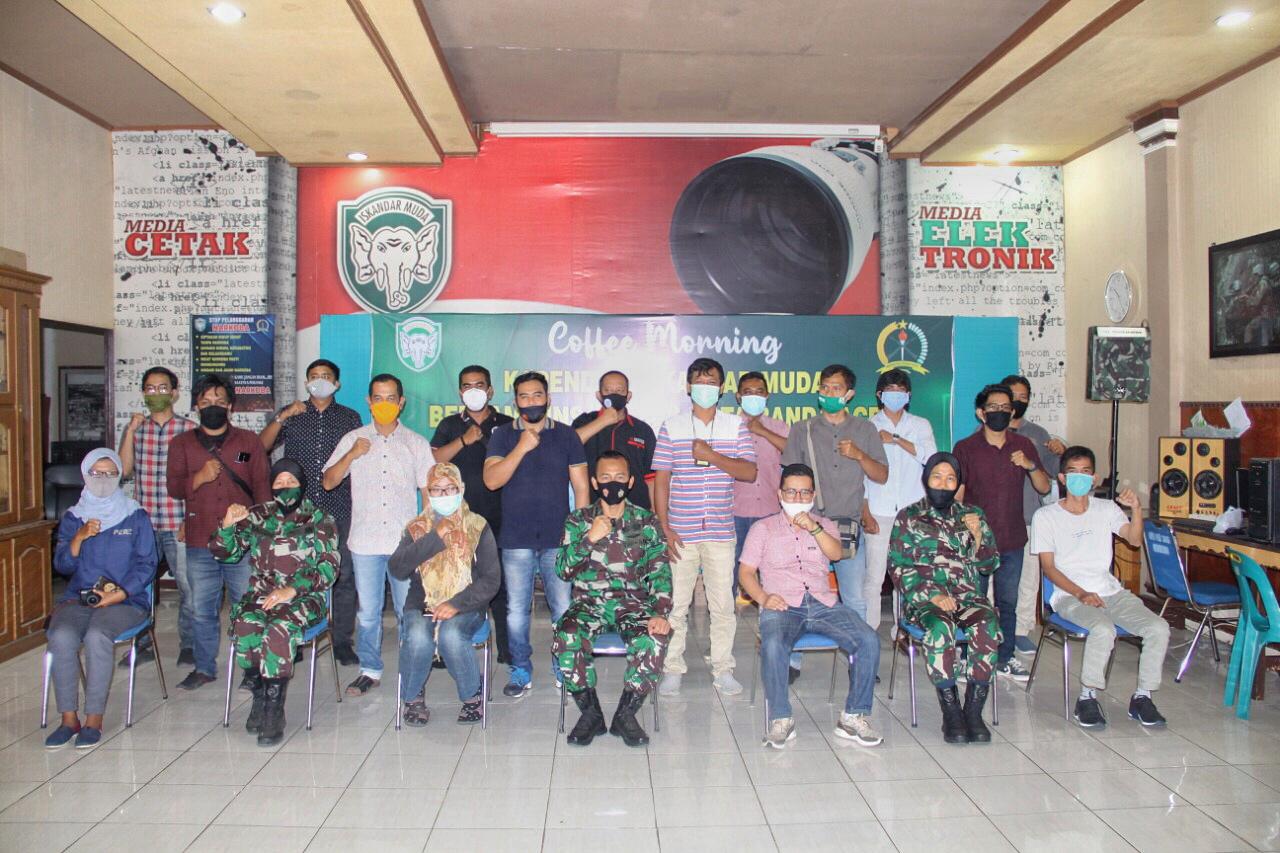 Kapendam IM Ajak Insan Pers Ikuti Lomba Jurnalistik TMMD Ke-109 Saat Coffee Morning