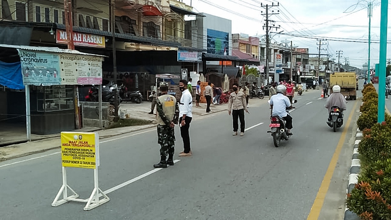 Tiga pilar Aceh Timur Gelar Operasi Yustisi Pencegahan Covid-19