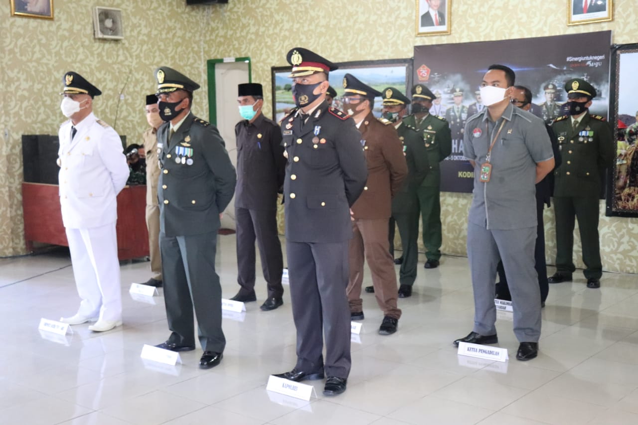 Kodim 0106/Aceh Tengah Gelar Upacara HUT TNI ke-75 Secara Virtual