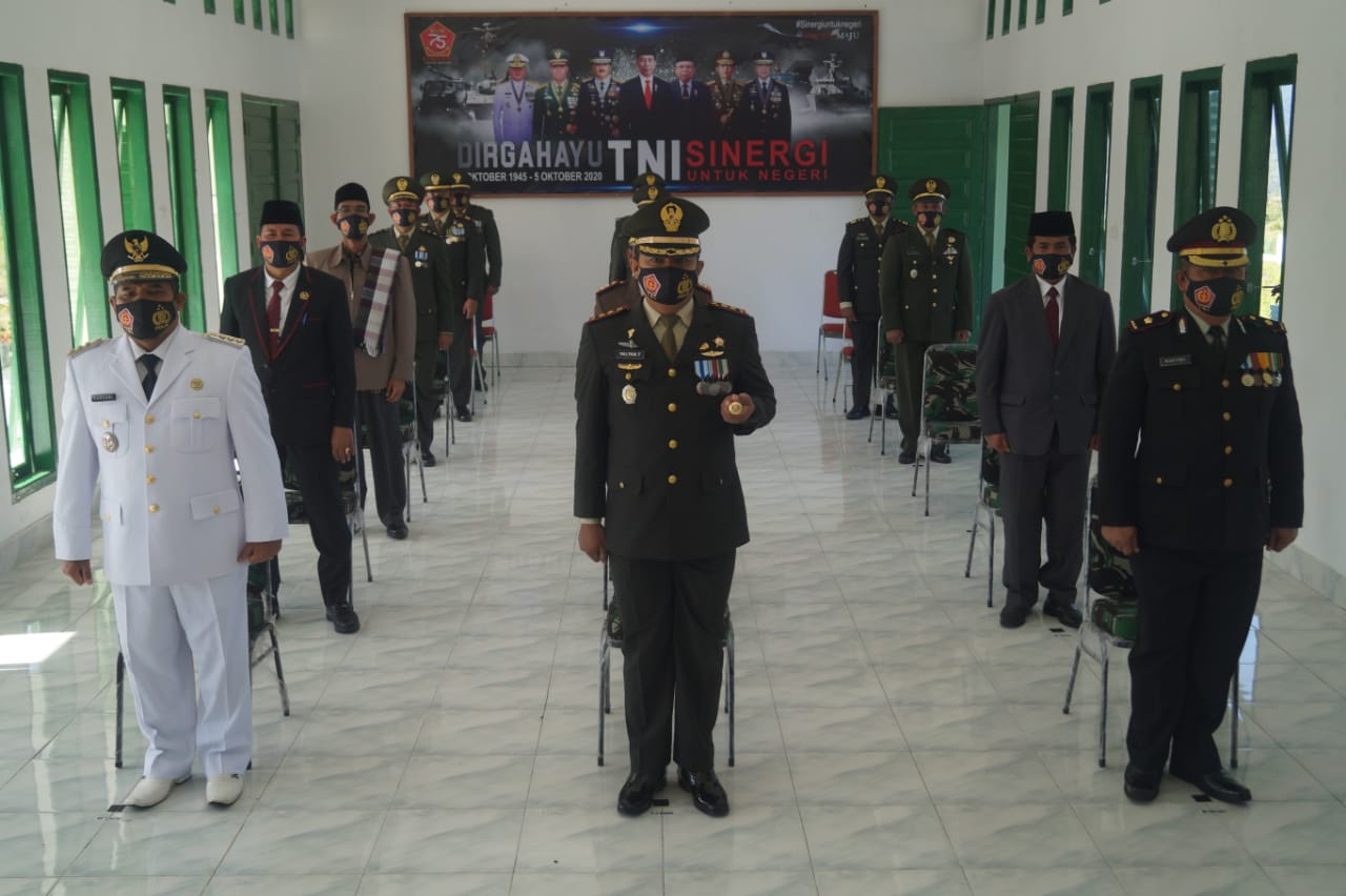 Kodim 0119/Bener Meriah Ikuti Upacara HUT TNI Secara Virtual