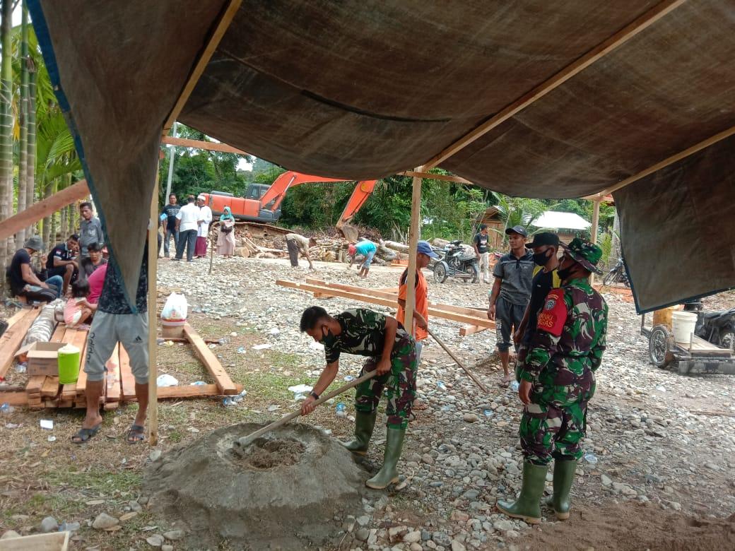TMMD ke 109 Kodim 0110/Abdya Berikan Bantuan Material Pada Perehaban TPA Babul Muklisin