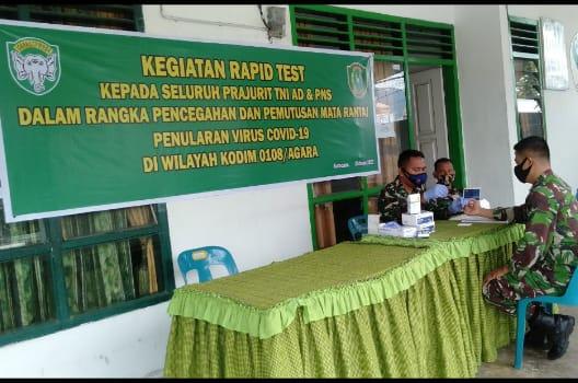Personel Kodim Agara Dan Dinas Jawatan Test Rapitest