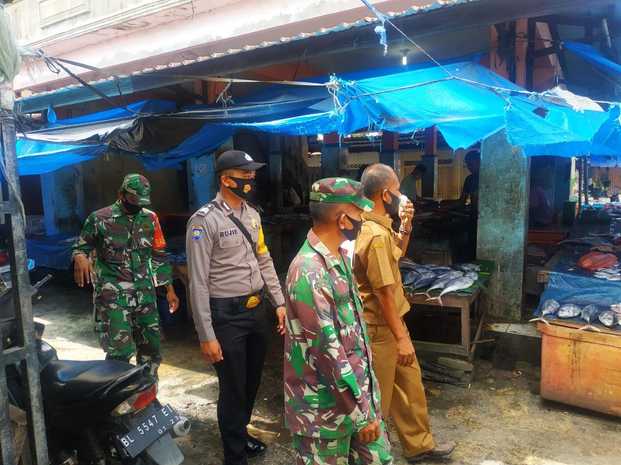 Pasar Merupakan Tempat Berkembangnya Penularan Virus Corona, Satgas Covid Kodim 0110/Abdya Bersama Muspika Terus Gelar Patroli Dan Sosialisasi