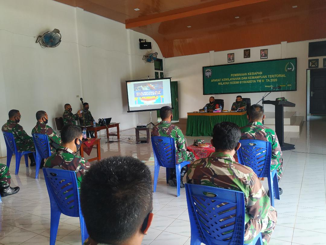 Kegiatan Binsiap Apwil Kodim 0110/Abdya Ditinjau Oleh Tim Wasev Korem 012/TU