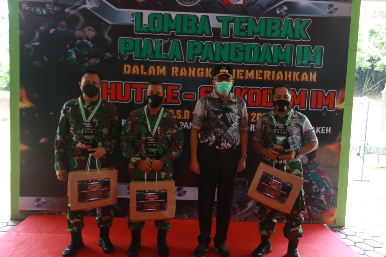 Meriahkan HUT Ke-64, Kodam IM Gelar Lomba Menembak